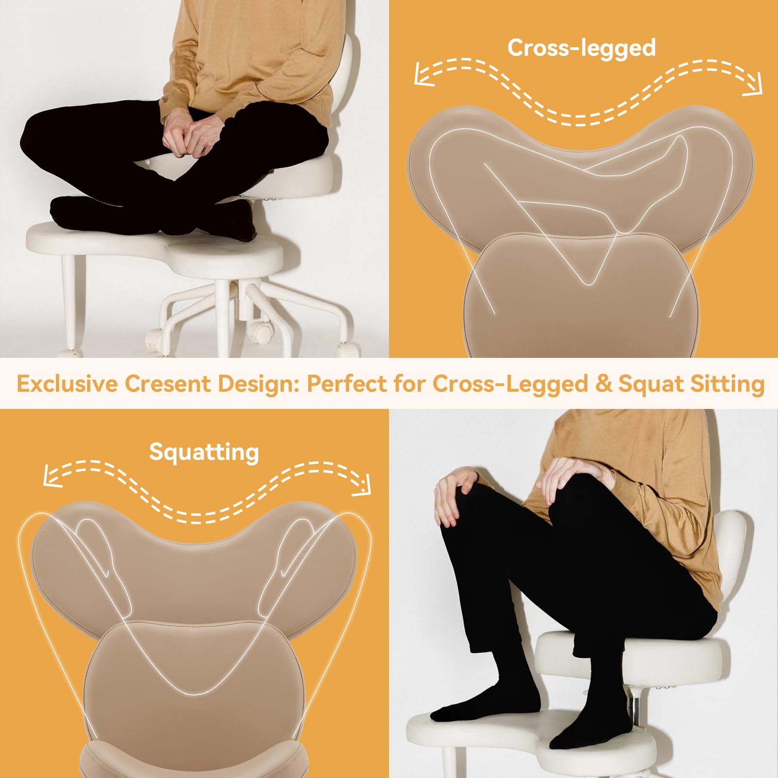 Pipersong 瞑想チェア Pipersong Meditation Chair, Cross Legged Office Desk Chair